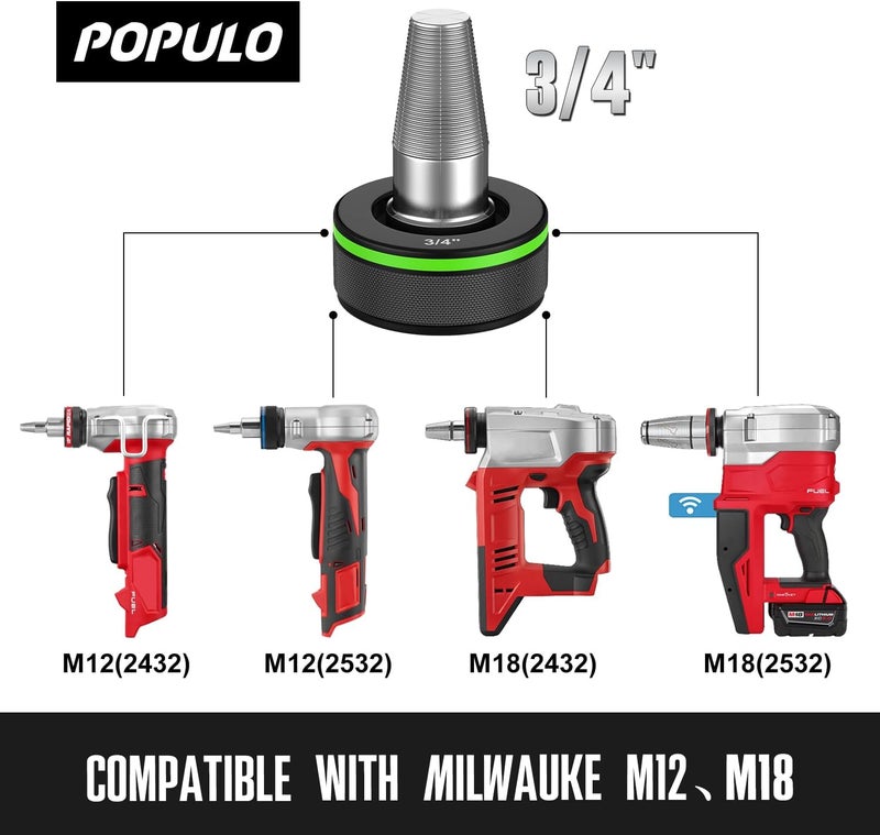 populo Expand Tool Head 3/4" Compatible with Milwaukee M12 and M18 Expand Tool - Image 3